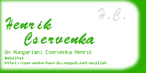 henrik cservenka business card